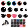 DERAYEE 560pcs Yeux de Sécurité Amigurumi en Plastique Coloré et Nez pour Amigurumi Crochet Artisanat Poupée Animaux et Ours en 
