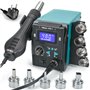 YIHUA 959D-II station de soudage à air chaud pour soudure et dessoudage SMD avec écran LCD