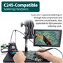 YIHUA 982-III Kit de station de soudage de précision compatible avec C245 - Livré avec 3 embouts de fer à souder C245, fil à sou
