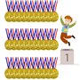 SULOLI 30 Pièces Médailles Enfants-Médaille d'or avec Rubans de Cou-Plastique Medaille Recompense pour Jeux Scolaires