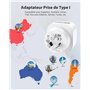 LENCENT 2X Adaptateur de Voyage France vers Australie/Chine 2 Broches Europe vers 3 Broches AUS pour Australie Chinoise Nouvelle
