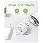 LENCENT Adaptateur Prise Brésil Deux pièces, Adaptateur de Voyage Europe Francaise FR 2 Broches vers BR 3 Broches pour Brésil, A