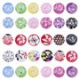 The Lord of the Tools 100pcs Boutons en Bois Fleurs Colorés Décoratifs 20mm - Accessoires pour Vêtements