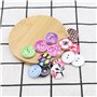 The Lord of the Tools 100pcs Boutons en Bois Fleurs Colorés Décoratifs 20mm - Accessoires pour Vêtements, Artisanat, Bricolage, 