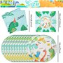 AINIUNIU Kit de Fête D'anniversaire Dinosaure, 32 Pièces de Décoration D'anniversaire Dinosaures – 16 Serviettes en Papier et 16