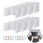 Qobobo Lot de 8 séparateurs de bureau pliables en forme de U - Pour bureau d'apprentissage - École primaire - Avec 8 étiquettes