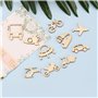 Create idea 100pcs Embellissements Bois Thème des Transports Fusée Avion Vélo Copeaux de Bois Tranches de Bois Décoratives pour 