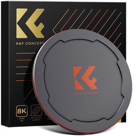 K&F Concept Bouchon Magnétique 77mm en Métal Capuchon Protection à Visser 2 en 1 pour Filtre Objectif Appareil Photo