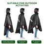 AiQInu Poncho Pluie Imperméable avec Manches Ventilées, Poche à Capuche, Bandes Réfléchissantes, Légère et Réutilisable, Pour le