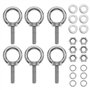 be in your mind Lot de 6pcs Boulons à Oeil M10 en Acier Inoxydable 304 avec Écrous de Blocage Rondelles à Ressort Rondelles Plat