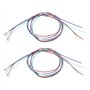 Lot de 2 jeux (8 pièces) de câbles phono pour tourne-disque Phono Headshell Accessoires de rechange 35 mm