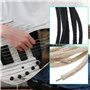 The Lord of the Tools 4pcs Fil de Guitare 1m Câble de Ramassage de Guitare Recouvert de Tissu Ciré de Style Vintage pour Pièces 
