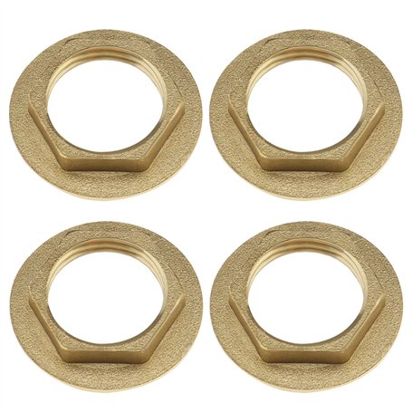 The Lord of the Tools Lot de 4 écrous BSP 1/2" avec bride arrière en laiton robinet sanitaire pour salle de bain Lavabo Robinets