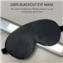 Lot de 2 Masque de Sommeil, 100% Soie Naturelle Occultant Masque de Nuit Masque de Voyage pour Dormir avec Bouchons d'oreille et