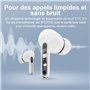 BlitexyFlow Écouteurs Bluetooth sans Fil, Ecouteurs sans Fil, Oreillette Bluetooth 5.3 avec Basses Profondes Stéréo HiFi, 4 ENC,