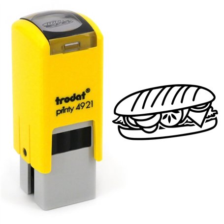 Tampon fidélité sandwich | Cachet encreur | 11mm | Carte de fidélité | snack panini stamp