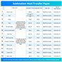 Papier de transfert de chaleur par sublimation MR.R Premium pour EPSON et Sawgrass 105gsm A4 8.25''X11.69'', 100 feuilles par pa