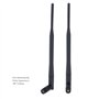 2 Pièces Antenne Pliable 4G 12dbi Haut Gain SMA Tête Mâle Omnidirectionnelle LTE GSM GPRS WCDMA 3G Pleine Bande SMA Aiguille Int