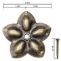 Lot de 50 clous décoratifs Fuxxer - En laiton vieilli - Aspect ancien - Fleurs - Dimensions : 23 x 23 mm
