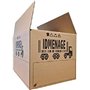 Lot de 25 boites en Carton pour déménagement 40X30X27 CM Haute résistance 20KG emballage couleur marron fabriqué en France (25)
