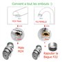 Economiseur D’Eau Pour Robinet Pivotant Pour Cuisine Lavabo Taille Universelle Rotatif Male M24 Avec Bague F22 Femelle Augmente 