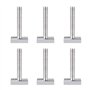 Pamtns Boulon Inox 8 Pièces Vis M6 T-Slot Rainure T Vis Pince à Rainure Attache Outils Boulons Vis Adaptateur T-Track Coffre de 