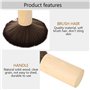 Pinceau de coiffeur, brosse de plumeau de coiffeur brun clair, coiffure ultra douce pour balayer les cheveux à la maison, usage 