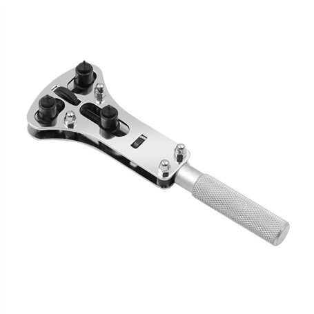 QNGMKBKTDZ Ouvre-Montre à Trois mâchoires en métal argenté