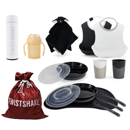 Twistshake Sac Cadeau de Noël pour Bébé - 2 Bavoirs