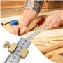 Leopacat Bloc De Positionnement Règle, Ligne Parallèle Le Travail du Bois Limite Outil Jauge de Marquage Laiton Localisateur Aci