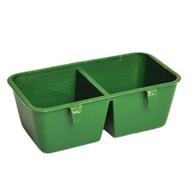 WE-HYTRE Gobelet à eau de pigeon - Bol d'alimentation suspendu avec 2 tasses - Design pour poulet - Caille - Oiseau - Plastique