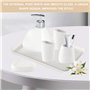 Qivine Set Salle de Bain Céramique 6 Pièces, Accessoire Salle de Bain avec Distributeur de Savon, Porte-Savon, Porte Brosse à De