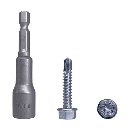 Lot de 80 vis DIN 7504 K en acier zingué 6