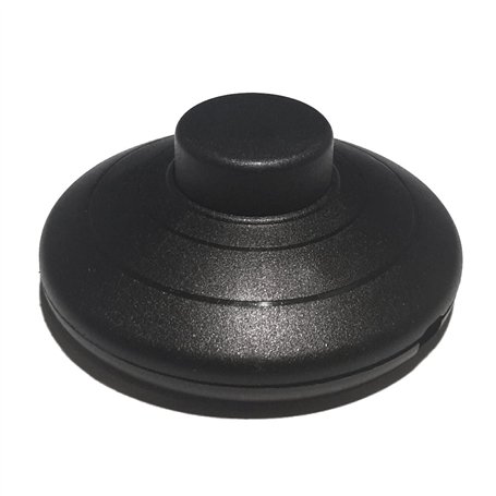 Interrupteur à pied rond 250 V Noir Certifié CE Interrupteur pour lampadaire et lampe de table Interrupteur intermédiaire