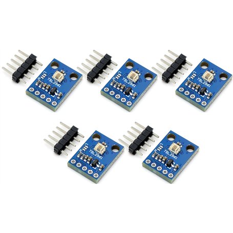 TECNOIOT 5 pièces GY-2561 TSL2561 capteur de luminosité Module de capteur de lumière Infrarouge