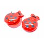 Maracas et castagnettes adultes rouge et noir, ensemble musical complet de l'Espagne, rouge à pois, couleurs traditionnelles esp