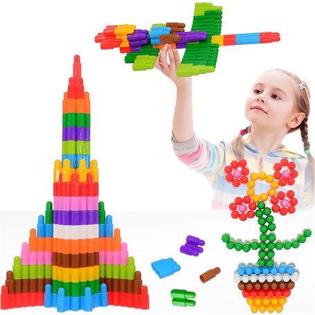Kids Ensemble de 140 blocs de construction Jouets de construction - Jouets d'apprentissage STEM Ensemble d'apprentissage pour en