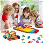 Kids Ensemble de 140 blocs de construction Jouets de construction - Jouets d'apprentissage STEM Ensemble d'apprentissage pour en