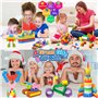 Kids Ensemble de 140 blocs de construction Jouets de construction - Jouets d'apprentissage STEM Ensemble d'apprentissage pour en