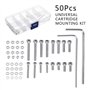 LEXIANG 50 pièces/Ensemble M2.5 Kit de Montage de Cartouche de tête de Platine Vinyle Universel boulons en Acier Inoxydable vis 
