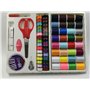 Kit de couture (64 rouleaux) + ciseaux + règle + aiguille