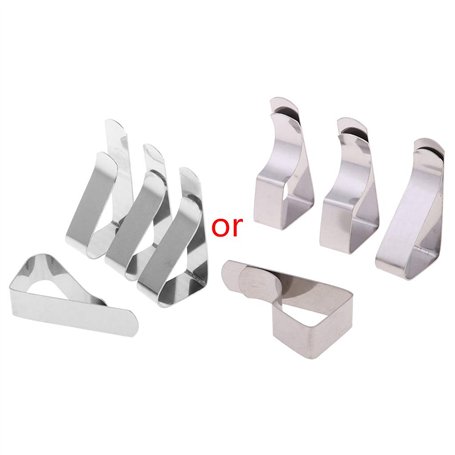 SUCHUANGUANG 4 pièces Nappe Nappe Clip Support à Pince pour fête de Mariage en Acier Inoxydable
