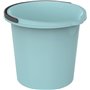 Rotho Seau Vario - 10 l - Bleu - Seau de nettoyage carré en plastique