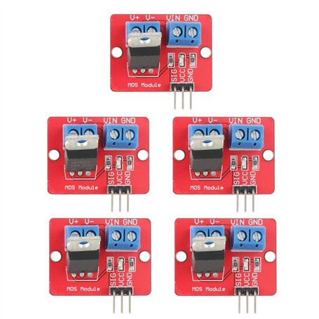 5Pcs Module de Conducteur de Moteur à Courant continu Module de Pilote de MOSFET PWM 3 3V/5V Module de commutateur de Commande d