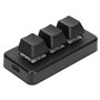Mini Clavier USB 3 Touches, Clavier de Jeu Mécanique Rétroéclairé RVB avec 3 Modes de Connexion, Mini Clavier Mécanique Standard