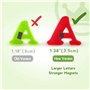 Coogam Magnétiques Lettres et Chiffres pour Les Enfants Symboles Mathématiques Alphabet Majuscule Minuscule Alphabétique Aimants