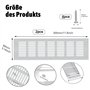 Lot de 2 grilles d'aération rectangulaires en aluminium - 30 x 8 cm - Avec 8 vis - Pour la ventilation des armoires et des chamb