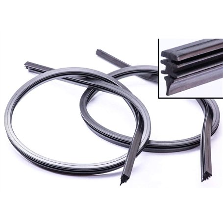 CARALL S02896 Paire 2 pièces de recharge caoutchouc plat 28 '' 700mm remplacement universel pour balais d'essuie-glace en fer Co