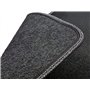 Le tapis voiture, sprint04002, Tapis Moquette noire antidérapant, bord bicolore, salvatacco renforcé en caoutchouc