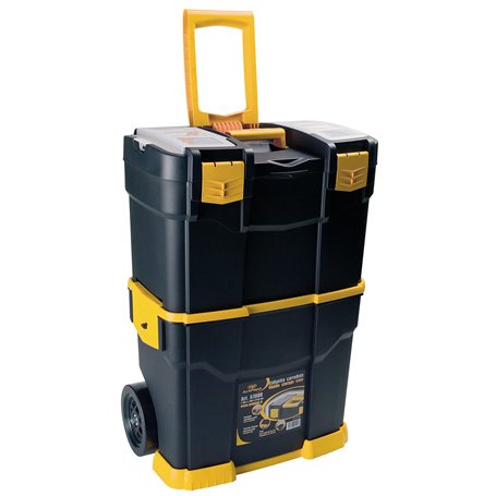 Art Plast 6700R Mallette à outils à roulettes en plastique